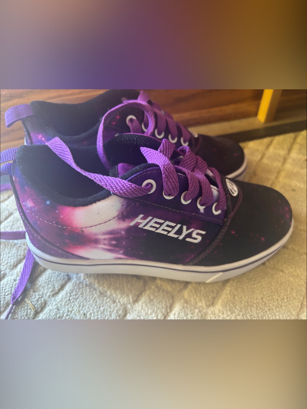 Heelys Kids Purple Galaxy Lace-Up Skate Sneakers